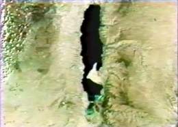 Satellite View of Dead Sea - Clouds Blocked by Mountains